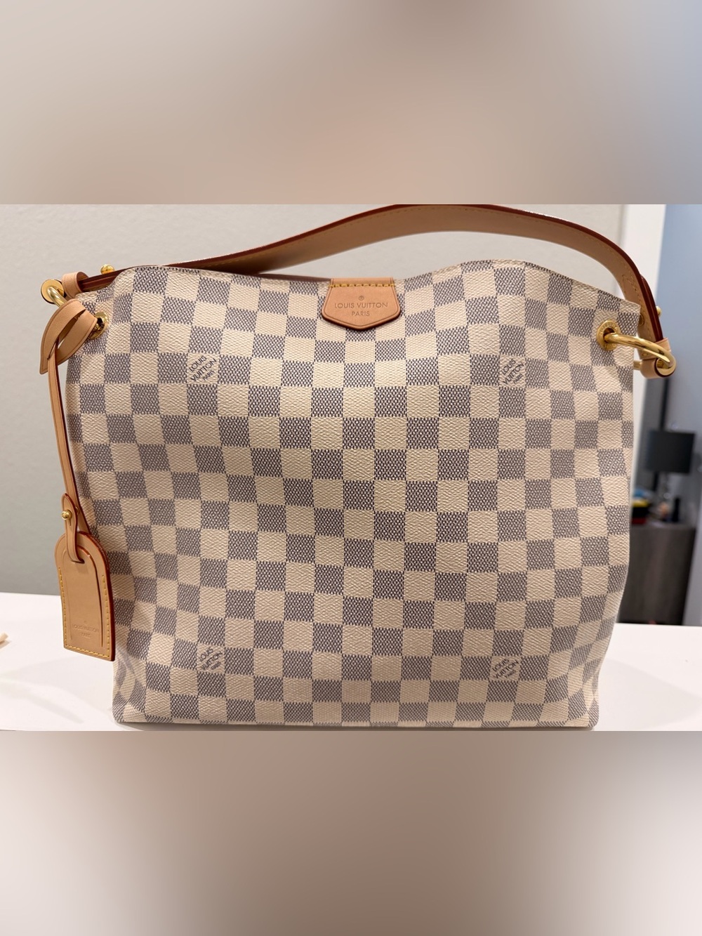 Louis Vuitton Azur Damier Shoulder Bag GRACEFUL PM